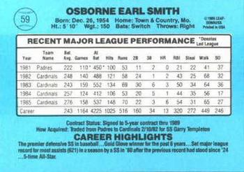 Ozzie Smith  baseball card collectible - Main Image 2