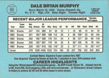 Dale Murphy  baseball card collectible - Main Image 2