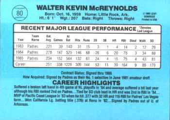 Kevin McReynolds  baseball card collectible - Main Image 2