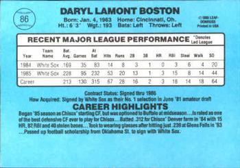 Daryl Boston  baseball card collectible - Main Image 2