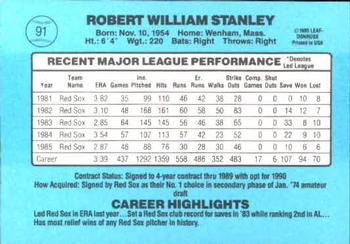 Bob Stanley  baseball card collectible - Main Image 2