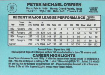Pete O’Brien  baseball card collectible - Main Image 2