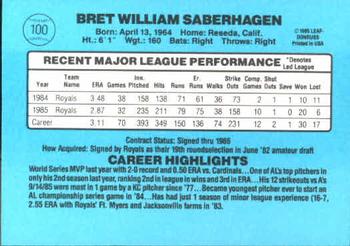 Bret Saberhagen  baseball card collectible - Main Image 2
