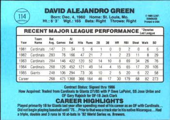 David Green  baseball card collectible - Main Image 2