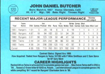 John Butcher  baseball card collectible - Main Image 2