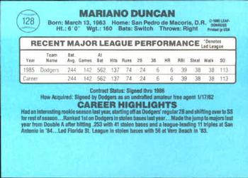 Mariano Duncan  baseball card collectible - Main Image 2
