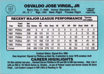 Ozzie Virgil  baseball card collectible - Main Image 2