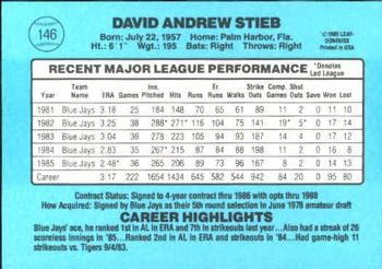 Dave Stieb  baseball card collectible - Main Image 2