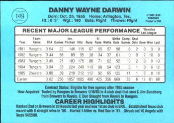 Danny Darwin  baseball card collectible - Main Image 2