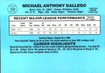 Mike Gallego  baseball card collectible - Main Image 2