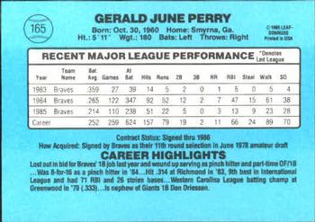 Gerald Perry  baseball card collectible - Main Image 2