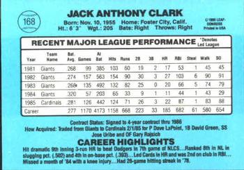Jack Clark  baseball card collectible - Main Image 2