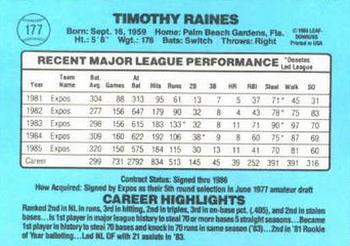 Tim Raines  baseball card collectible - Main Image 2