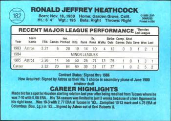 Jeff Heathcock  baseball card collectible - Main Image 2