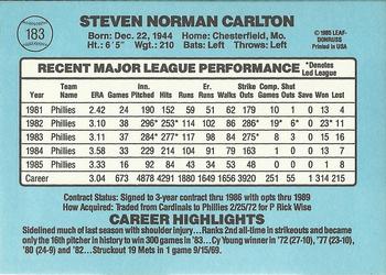 Steve Carlton  baseball card collectible - Main Image 2