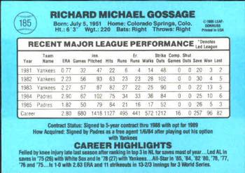 Goose Gossage  baseball card collectible - Main Image 2