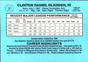 Dan Gladden  baseball card collectible - Main Image 2