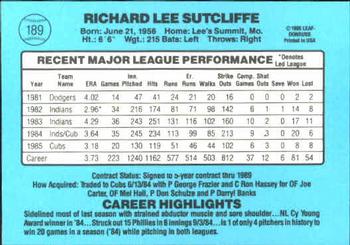 Rick Sutcliffe  baseball card collectible - Main Image 2