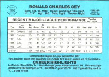 Ron Cey  baseball card collectible - Main Image 2
