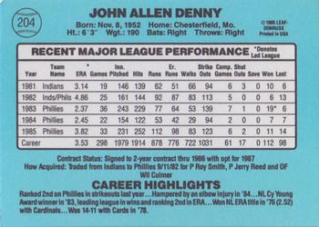 John Denny  baseball card collectible - Main Image 2