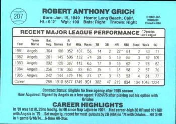 Bobby Grich  baseball card collectible - Main Image 2