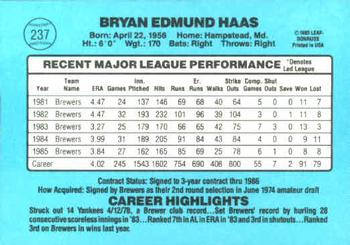 Moose Haas  baseball card collectible - Main Image 2