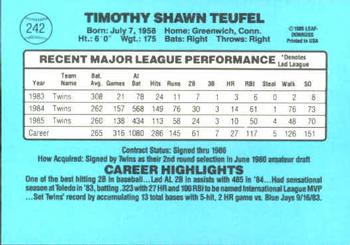 Tim Teufel  baseball card collectible - Main Image 2