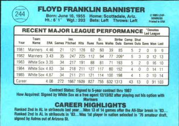 Floyd Bannister  baseball card collectible - Main Image 2