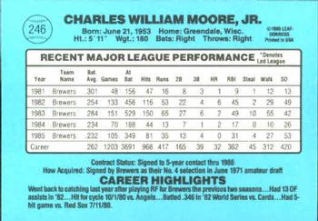 Charlie Moore  baseball card collectible - Main Image 2