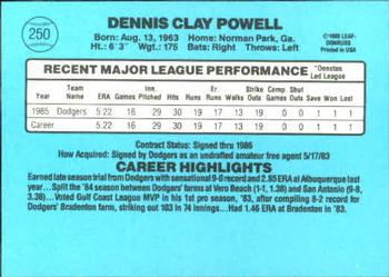 Dennis Powell  baseball card collectible - Main Image 2