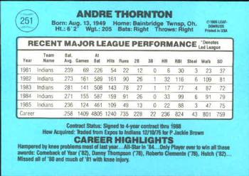Andre Thornton  baseball card collectible - Main Image 2