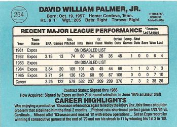 David Palmer  baseball card collectible - Main Image 2