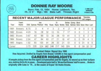 Donnie Moore  baseball card collectible - Main Image 2