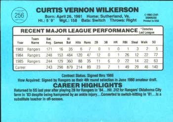Curtis Wilkerson  baseball card collectible - Main Image 2