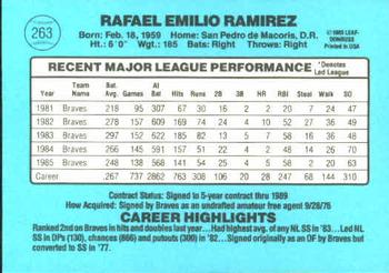 Rafael Ramirez  baseball card collectible - Main Image 2