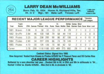 Larry McWilliams  baseball card collectible - Main Image 2