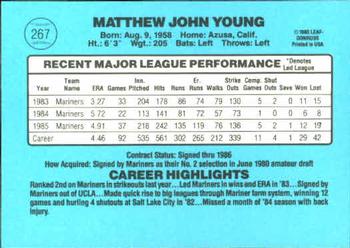 Matt Young  baseball card collectible - Main Image 2
