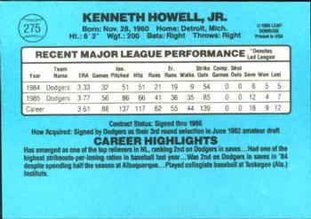 Ken Howell  baseball card collectible - Main Image 2