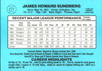 Jim Sundberg  baseball card collectible - Main Image 2