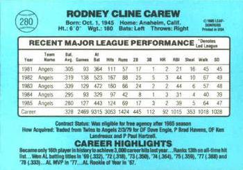 Rod Carew  baseball card collectible - Main Image 2