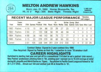 Andy Hawkins  baseball card collectible - Main Image 2