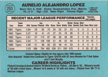 Aurelio Lopez  baseball card collectible - Main Image 2