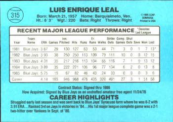 Luis Leal  baseball card collectible - Main Image 2