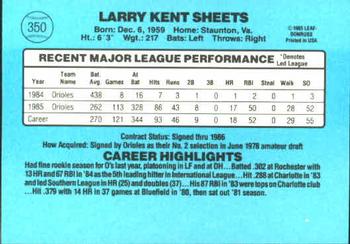 Larry Sheets  baseball card collectible - Main Image 2