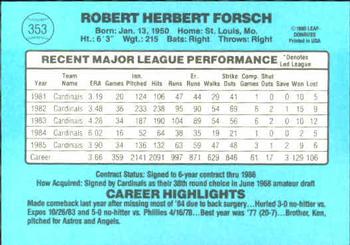 Bob Forsch  baseball card collectible - Main Image 2