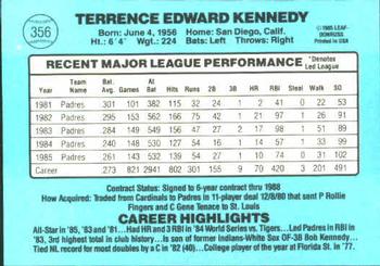 Terry Kennedy  baseball card collectible - Main Image 2