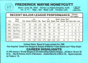 Rick Honeycutt  baseball card collectible - Main Image 2