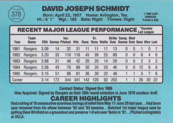 Dave Schmidt  baseball card collectible - Main Image 2