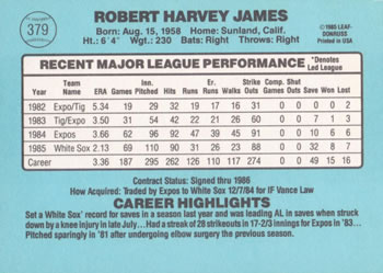 Bob James  baseball card collectible - Main Image 2
