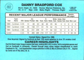 Danny Cox  baseball card collectible - Main Image 2